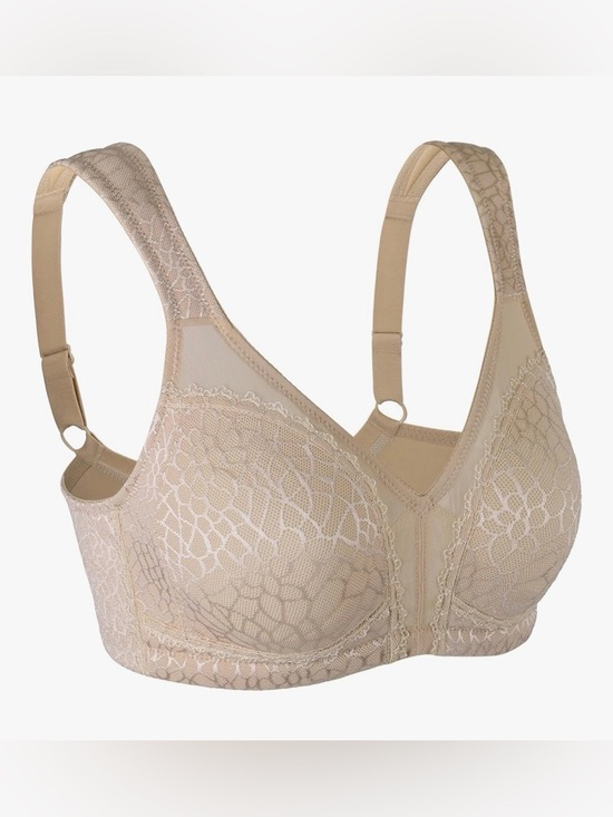Lemorosy Other - Lemorosy Beige Full Coverage Non Padded Wireless Minimizer Bra - Size 38D - EUC
